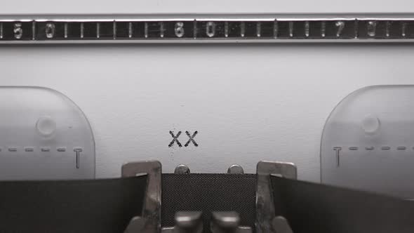 Typing Text on Typewriter alt