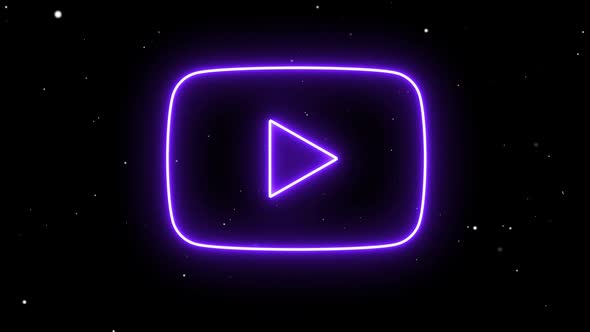 Neon Youtube Social Media Icon, Motion Graphics | VideoHive