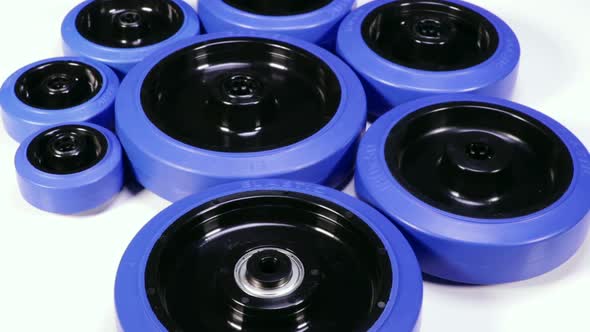 Rubber Wheels Rotation Blue Spiral alt