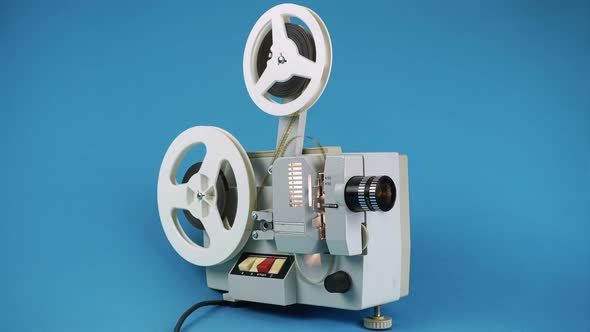 Plays Movies On An Old Cinema Projector. 