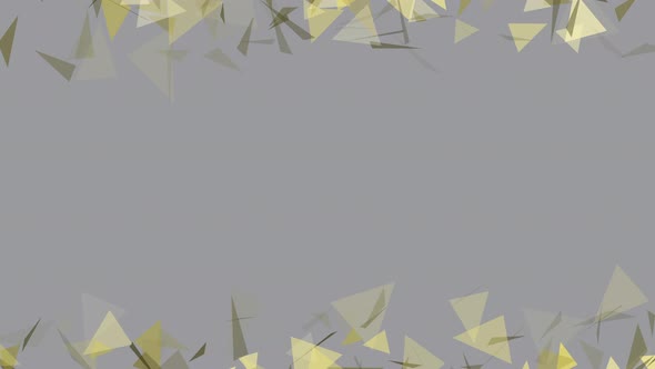 Dynamic pattern of illuminating yellow polygons at the top and bottom turn in chaotic manner alt