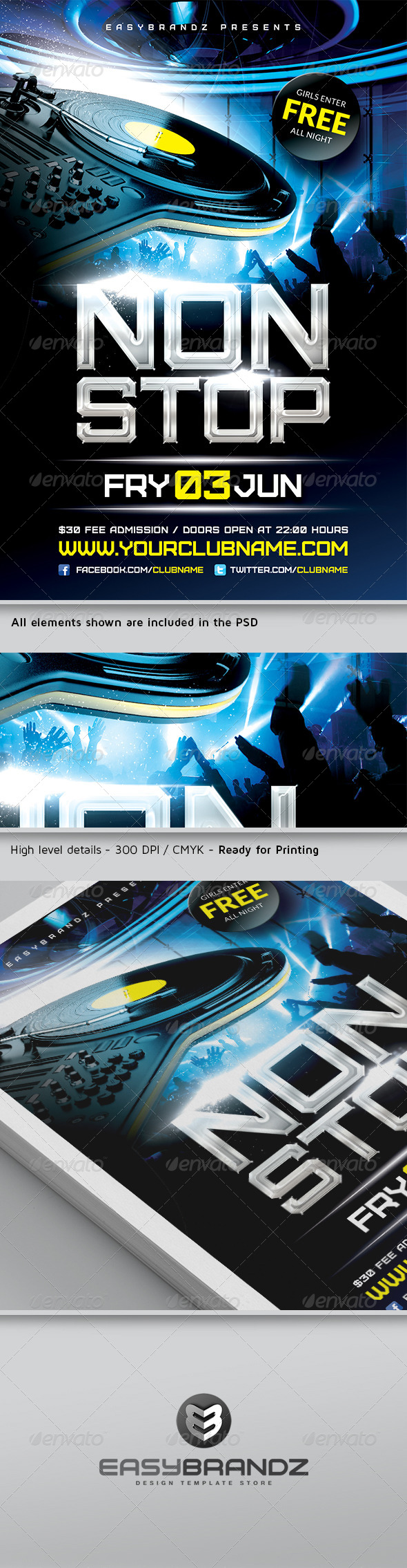 Non Stop Flyer Template - Events Flyers