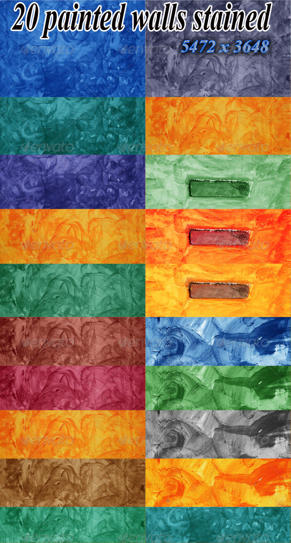 Painted Walls Stained - Abstract Backgrounds