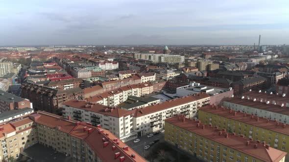 Aerial View of Malmö City Buildings