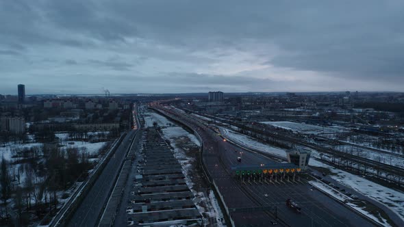 Cityscape ZSD Highway Saint Peterburg Hyperlapse