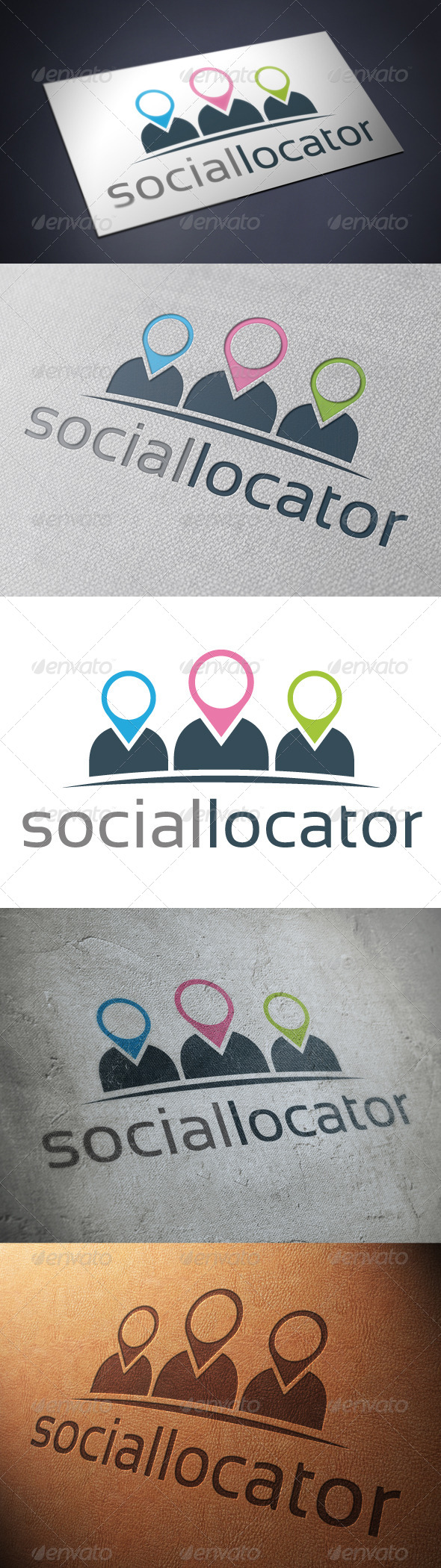 Social Location Logo Template - Humans Logo Templates