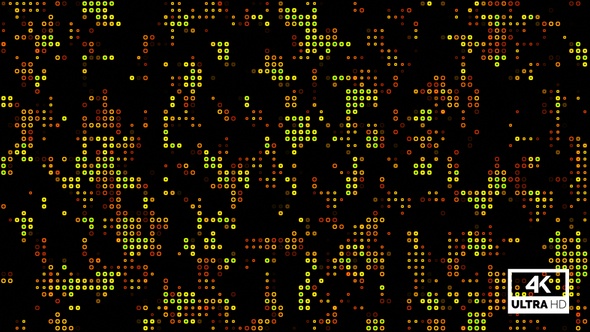 Golden Digital Circle Led Display Background Animation Looped V1 ...