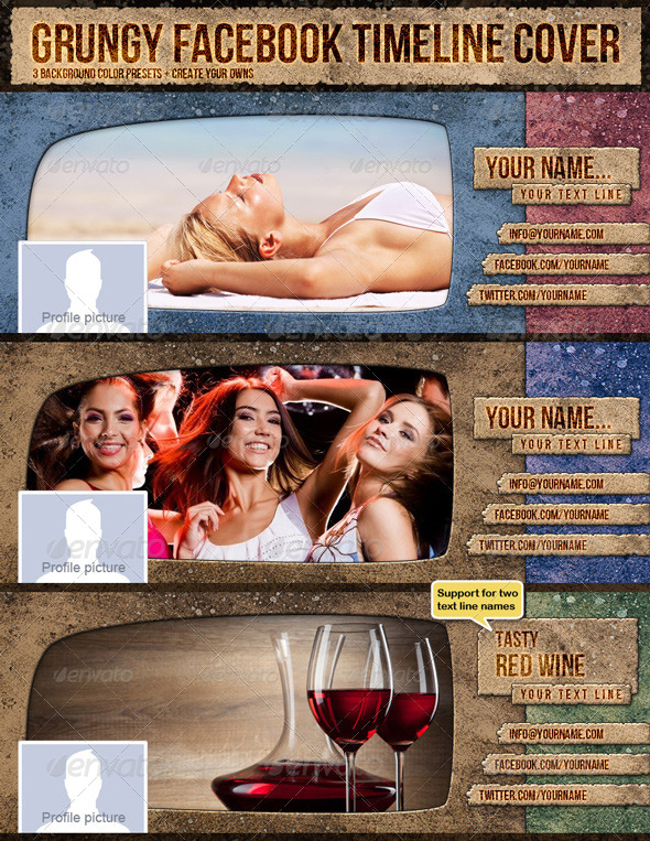 Grungy Facebook Timeline Cover - Facebook Timeline Covers Social Media