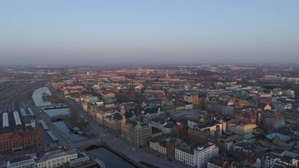 View of Malmö City at Dusk