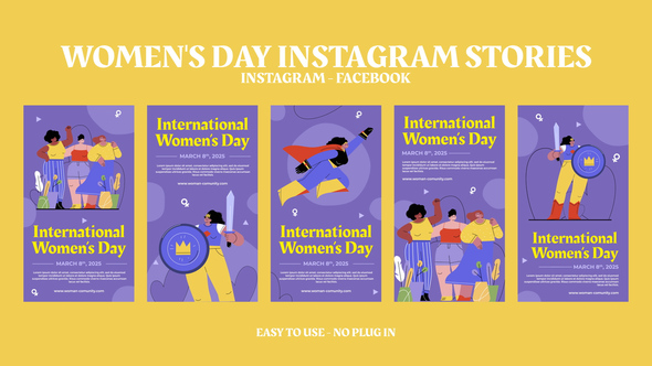 Women Day Instagram Stories Openers template preview