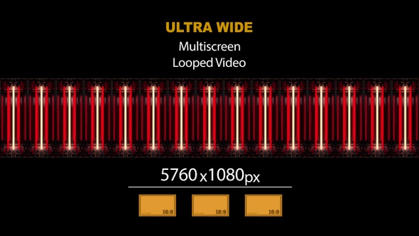Ultra Wide HD Neon Lamps Light Wall 01