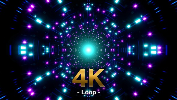 Glittering Neon Symmetrical Pattern Disco Light VJ Background alt