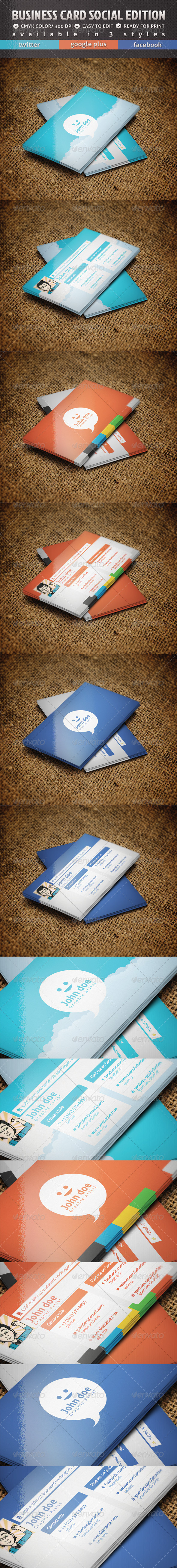 Business Card Social Edition - Creative Business Cards