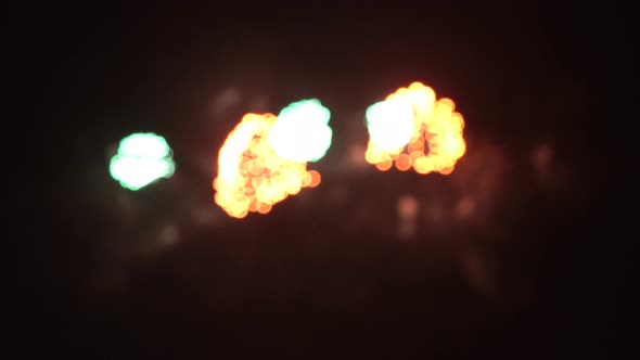 Fireworks in the Night Sky. Defocused alt