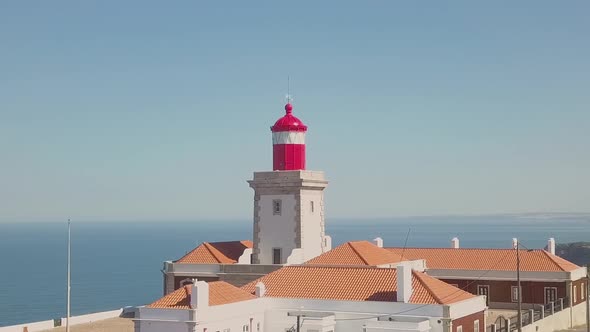 aerial panoramic view of Cabo da Roca Lighthouse. Beautiful Nature from Portugal alt