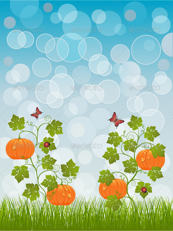 Abstract background with a pumpkin