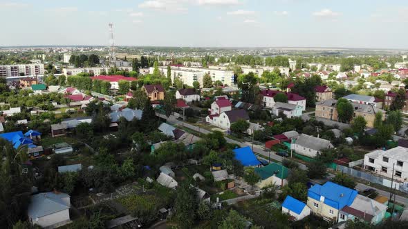 View From Top of Gryazi City in Lipetsk Region in Russia