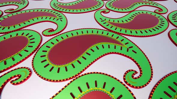 Metallic Paisley Beautiful Gradient Texture Ethnic Patterns Elements for Design Intro alt