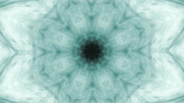 Kaleidoscope sequence ink patterns. 4k Abstract white and blue motion graphics background. Or for yo