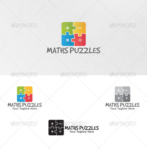 Maths Puzzles - Logo Template - Symbols Logo Templates
