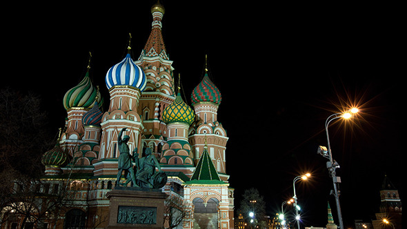 St Basil Cathedral In Moscow, Stock Footage | VideoHive