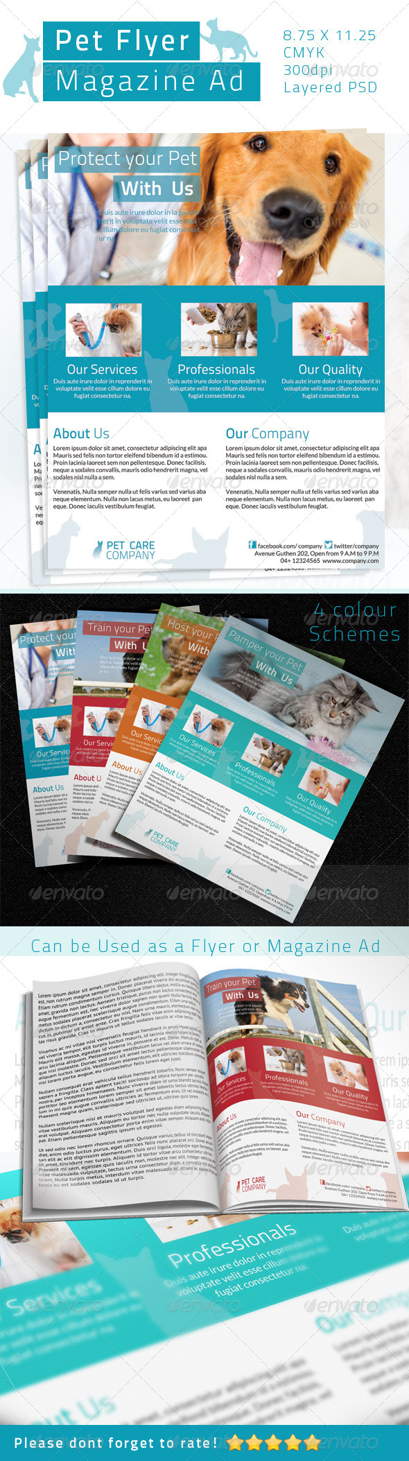 Pet Care Flyer / Magazine Ad - Commerce Flyers