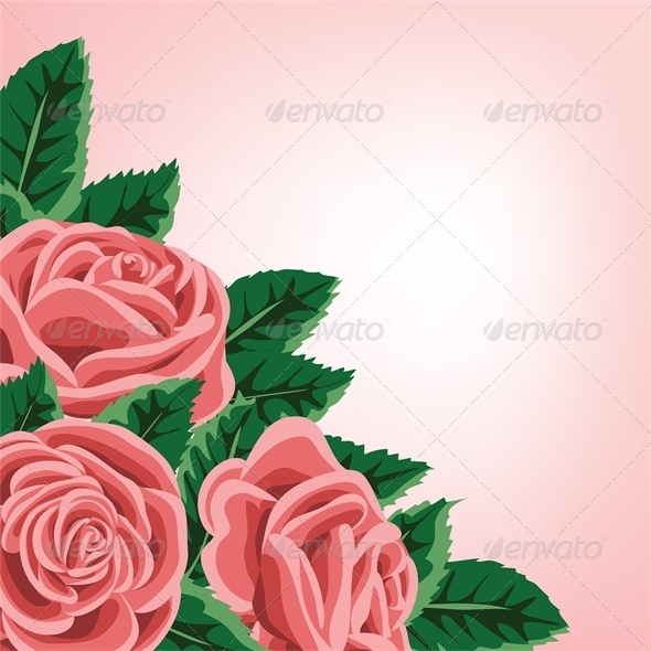 Template for Wedding, Invitation or Greeting Card - Backgrounds Decorative