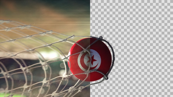 Soccer Ball Scoring Goal Night - Tunisia
