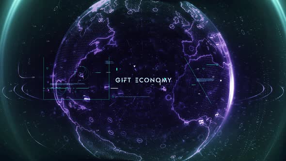 Digital Data Particle Earth Gift Economy
