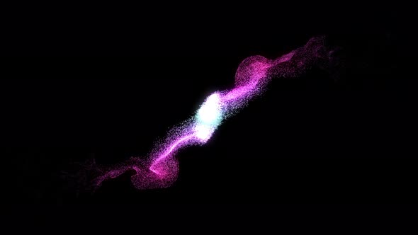 Glowing Purple Magic Particle Trail Animation