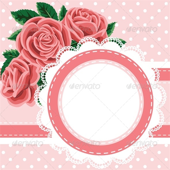 Vintage Card with Lace Doily - Backgrounds Decorative