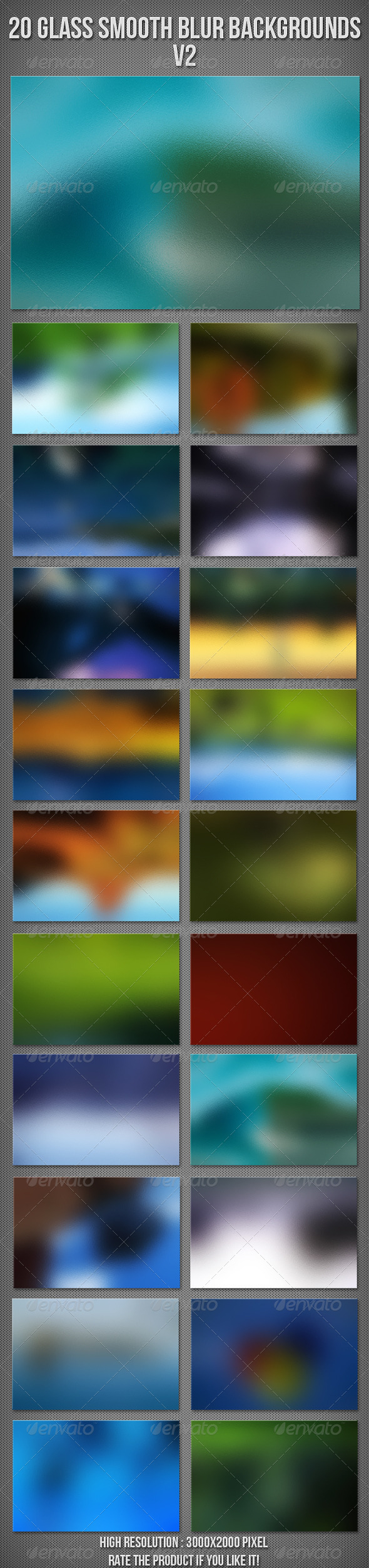 20 Glass Blur Backgrounds V2 - Backgrounds Graphics