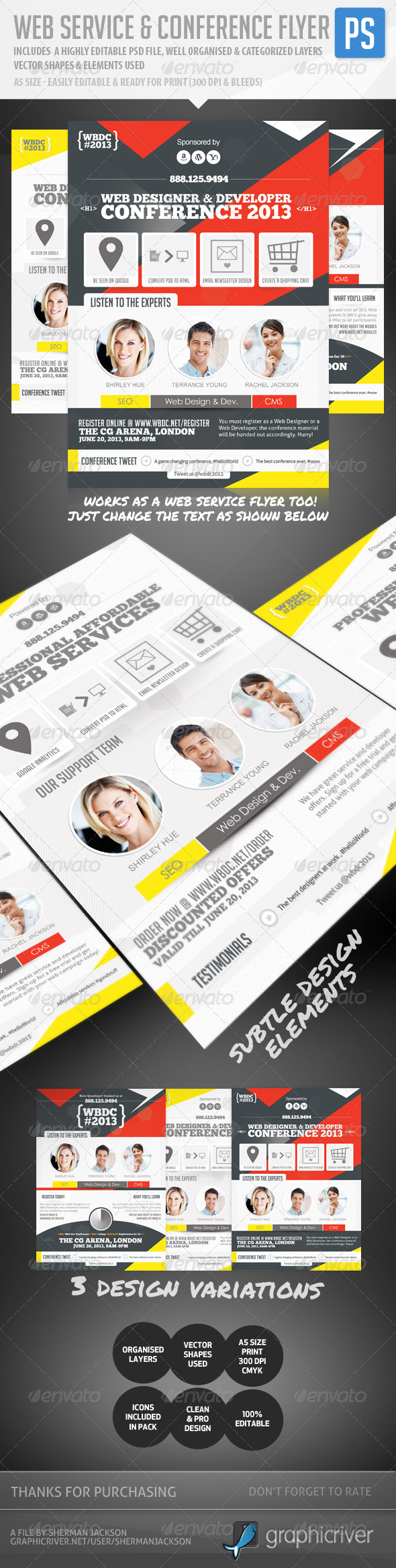 Web Service & Conference Flyer - Corporate Flyers