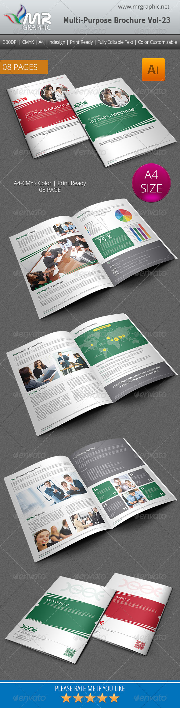 Multipurpose Business Brochure Template Vol-23 - Corporate Brochures