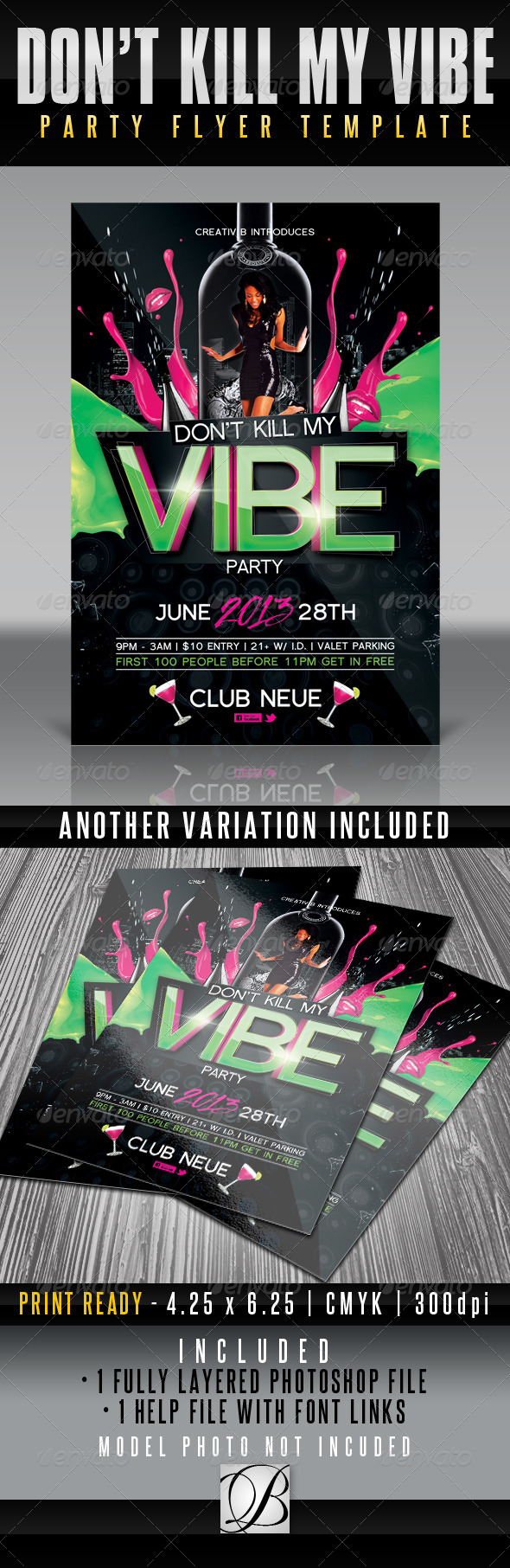 Vibe Party Flyer Template - Clubs & Parties Events