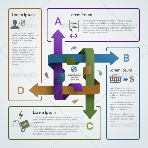 Abstract Illustration of Infographic Arrows - Infographics