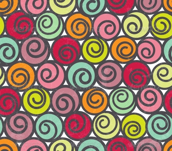 Seamless Pattern with Swirls - Patterns Decorative