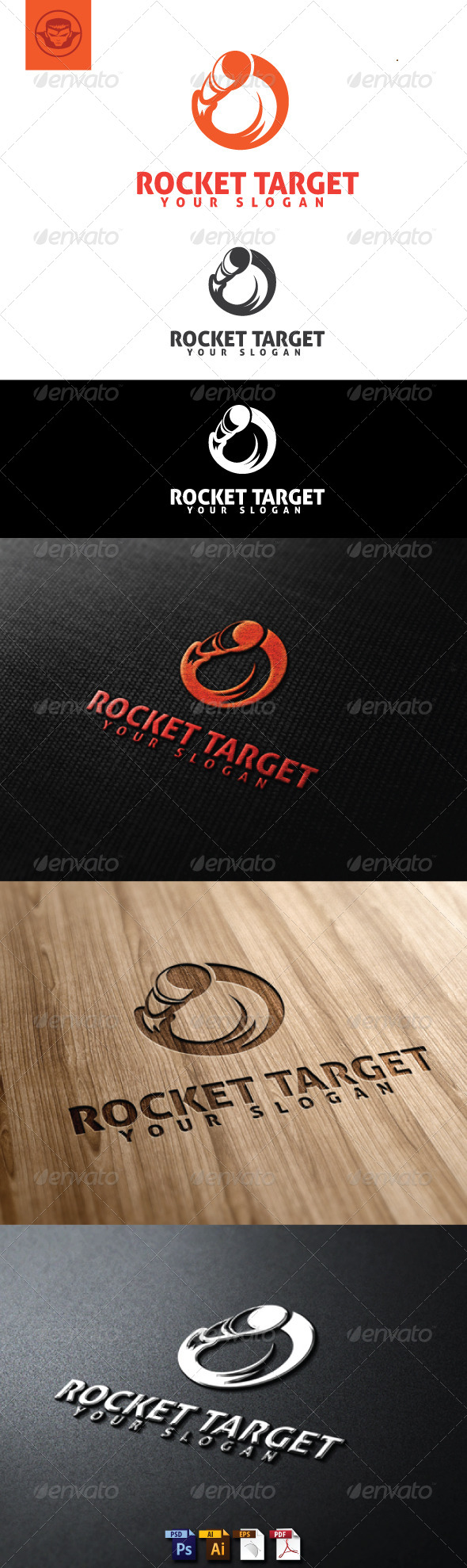 Rocket Target Logo Template - Objects Logo Templates