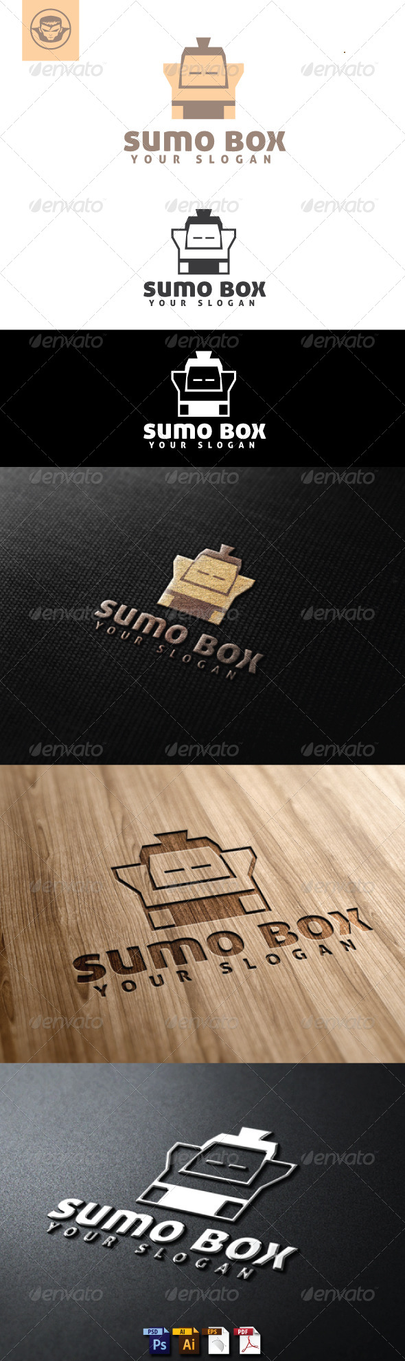 Sumo Box Logo Template - Humans Logo Templates
