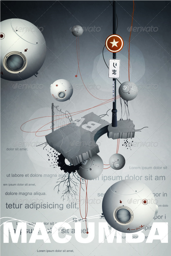 Satellites with the fantastic flying - Abstract Conceptual