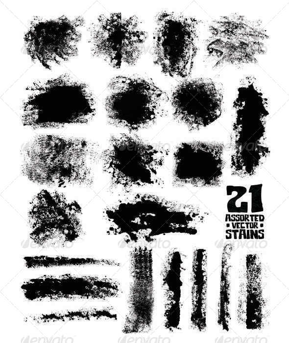 21 Assorted Stains Vector - Miscellaneous Conceptual