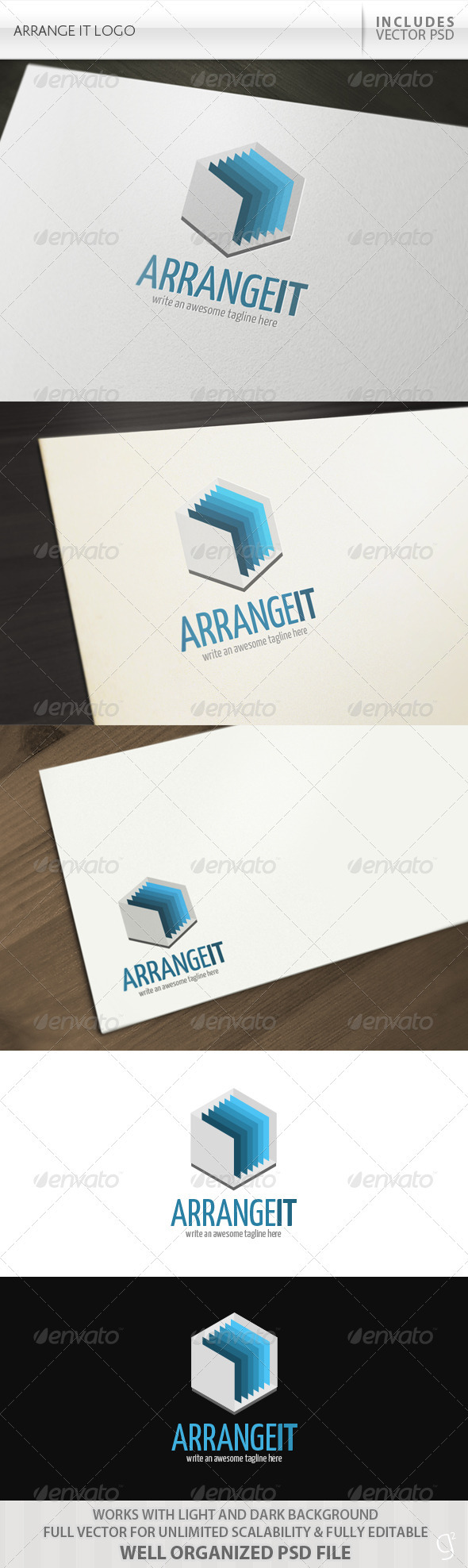 Arrange It Logo - Objects Logo Templates