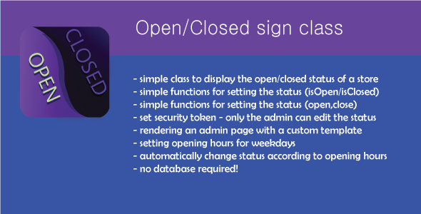 OpenClosed sign - CodeCanyon 4866352