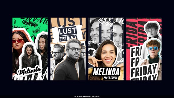 Glitch Poster Stories Product Promo template preview