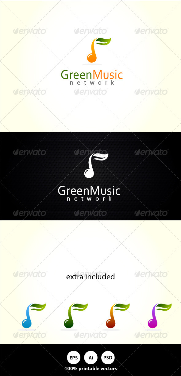 Green Music - Symbols Logo Templates