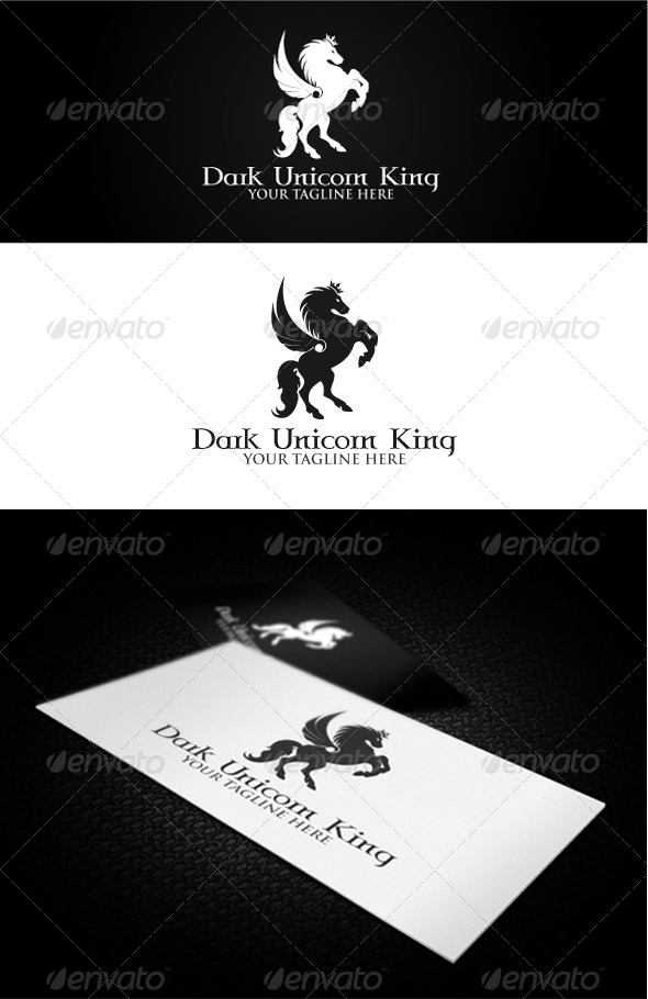 Dark Unicorn King Logo - Crests Logo Templates