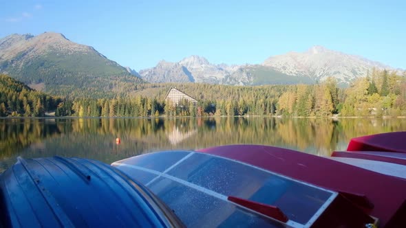 Picturesque Autumn View of Lake Strbske Pleso in High Tatras National Park