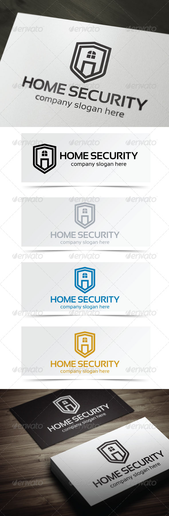 Home Security - Buildings Logo Templates