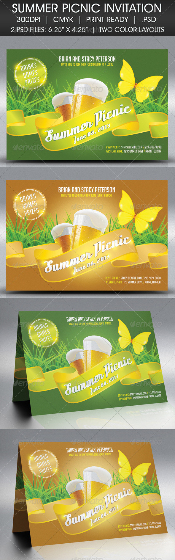 Summer Picnic Invitation - Invitations Cards & Invites
