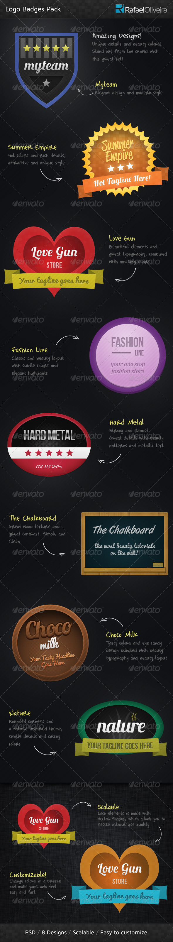 Logo Badges Pack - Badges & Stickers Web Elements